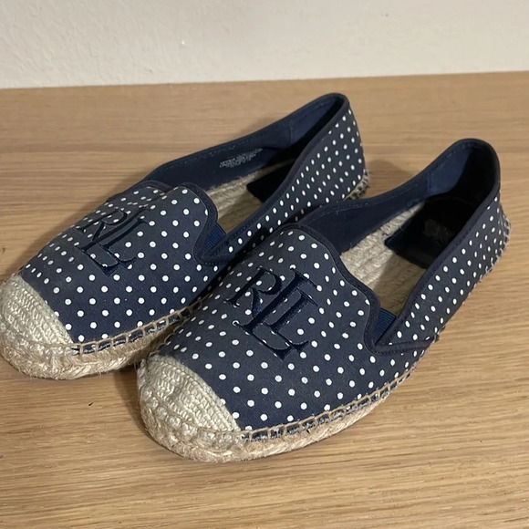 Lauren Ralph Lauren Womens Flats Polka Dots
Destini Espadrilles Navy Blue 7.5B - Picture 12 of 14